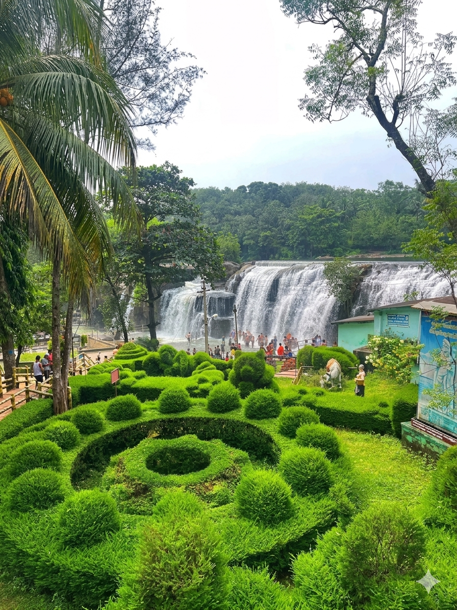 Thirparappu Falls — 50-foot waterfall surrounded by lush tropical forest